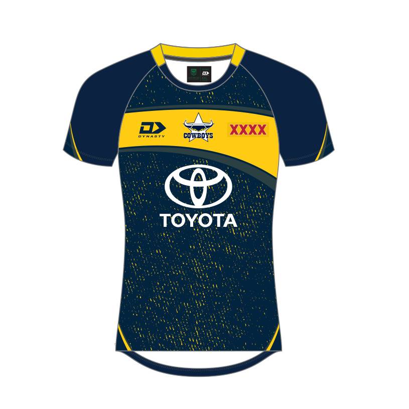 2021 Ladies Training Tee - Navy/Yellow0
