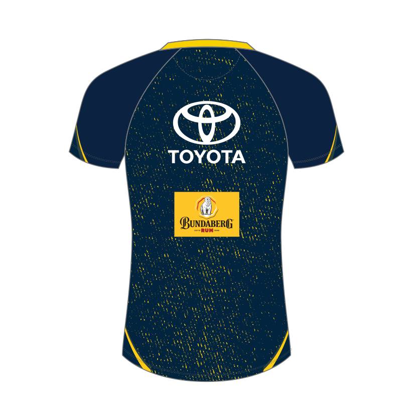 2021 Ladies Training Tee - Navy/Yellow1