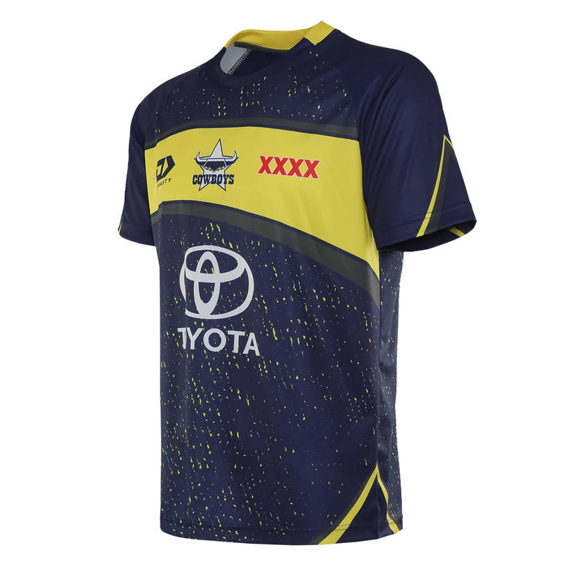 2021 Mens Training Tee - Navy/Yellow1