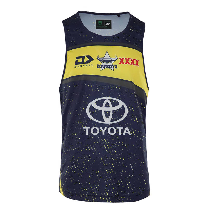 2021 Mens Training Singlet - Navy/Yellow0