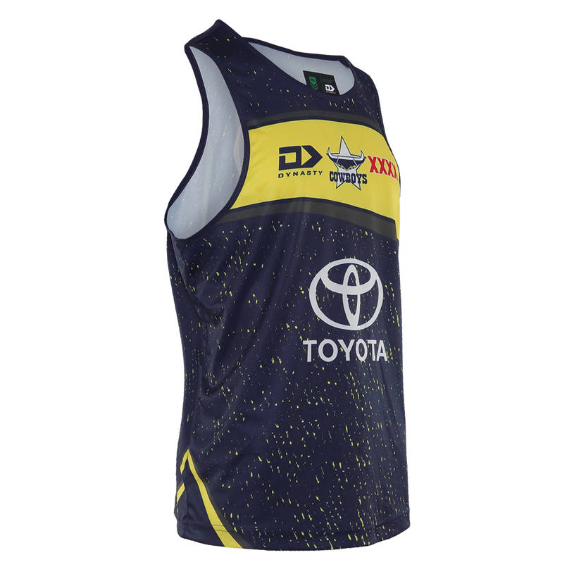 2021 Mens Training Singlet - Navy/Yellow2