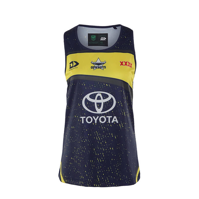 2021 Ladies Training Singlet - Navy/Yellow0