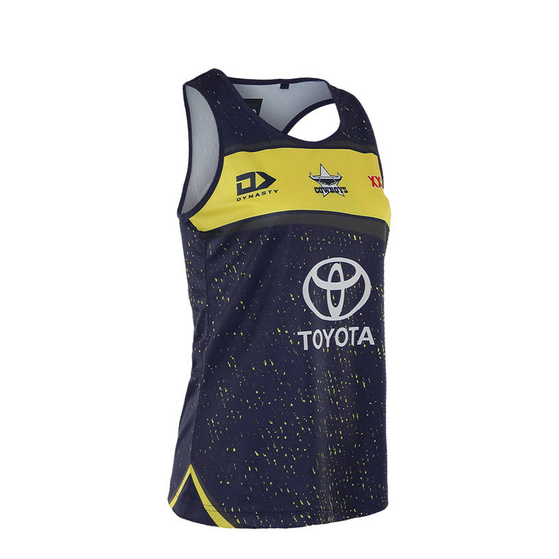 2021 Ladies Training Singlet - Navy/Yellow1