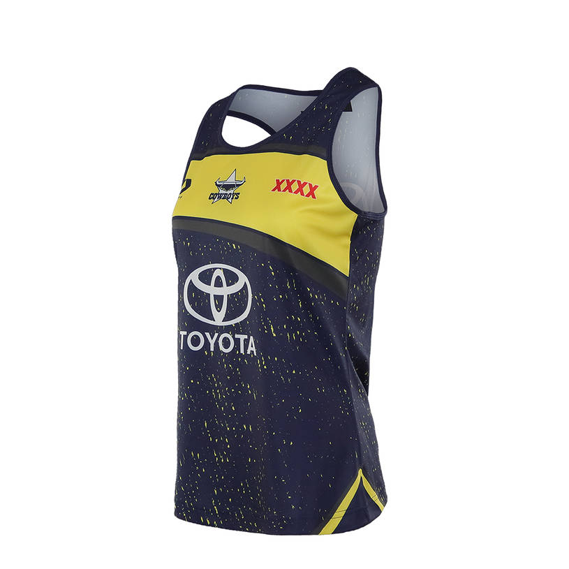 2021 Ladies Training Singlet - Navy/Yellow2