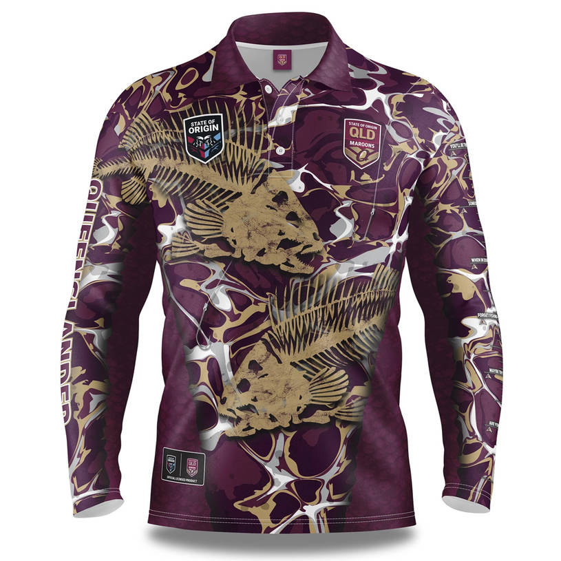 Maroons Adult Fishing Shirt0