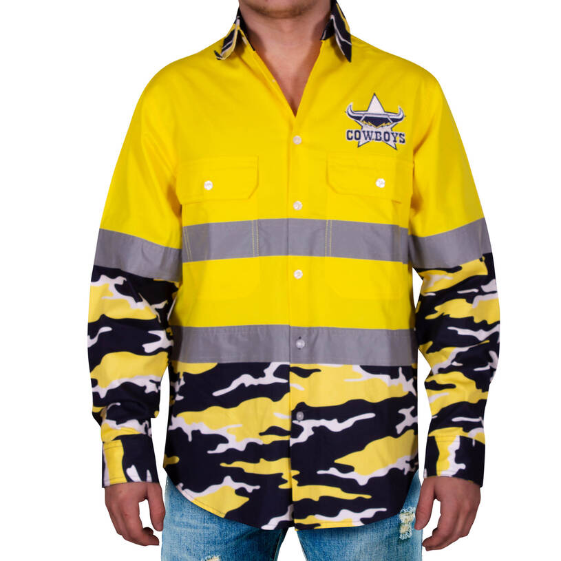 Mens Hi-Vis Camouflage Drill Shirt0