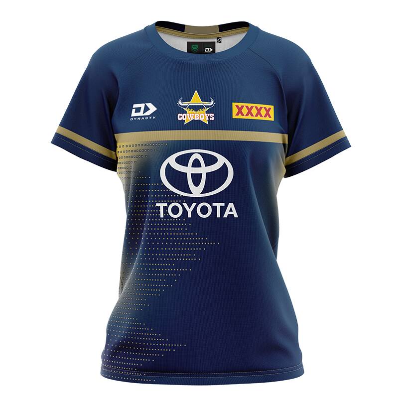 2022 Womens Training Tee – Navy/Gold0