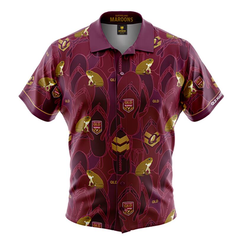 Maroons Mens Hawaiian Shirt0