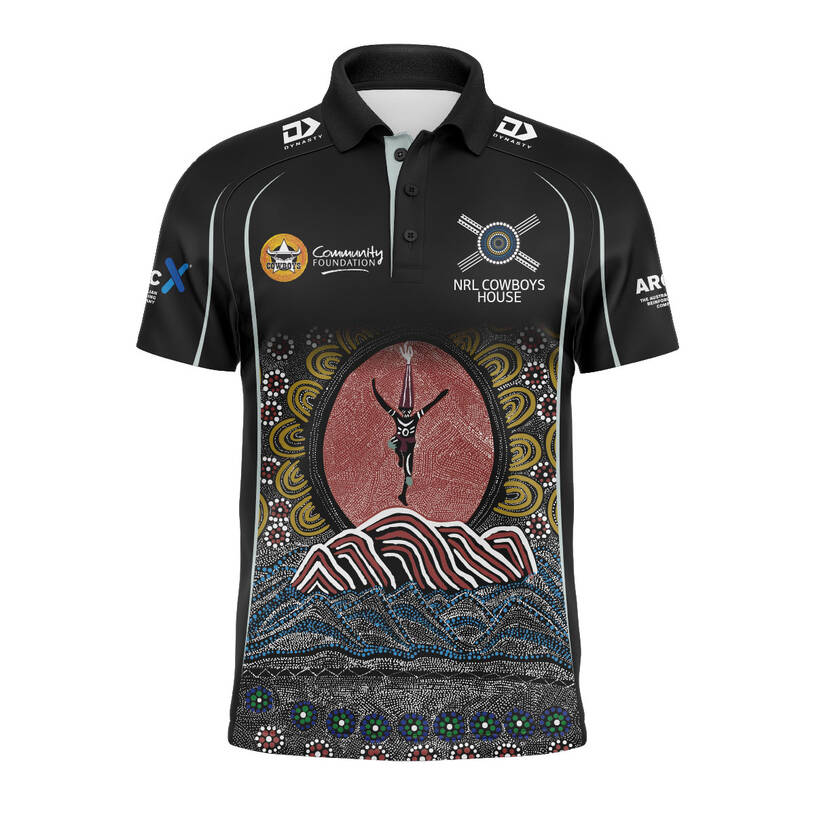 2023 NRL Cowboys House Men's Polo0