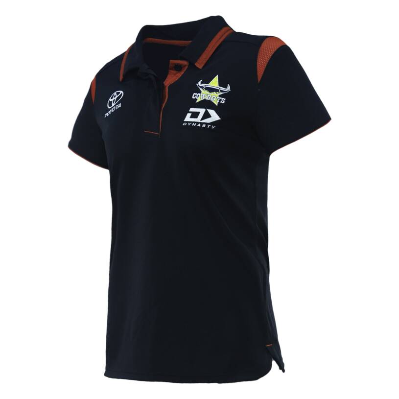 2024 Women's Polo - Black & Rust1