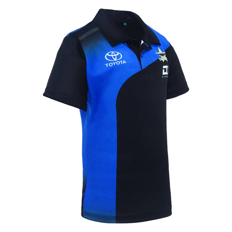 2024 Kids Polo - Black & Electric Blue2