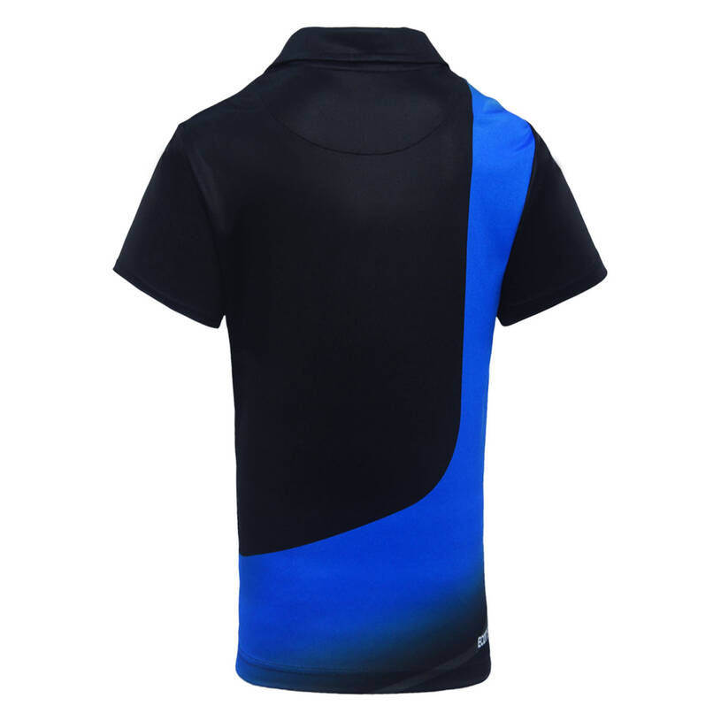 2024 Kids Polo - Black & Electric Blue3