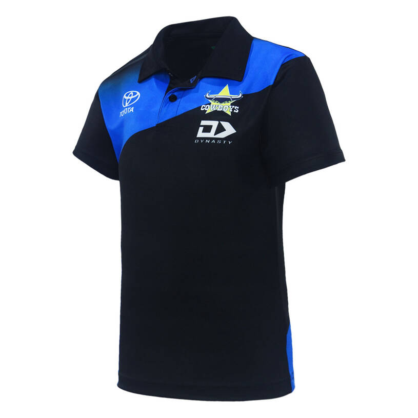 2024 Kids Polo - Black & Electric Blue1