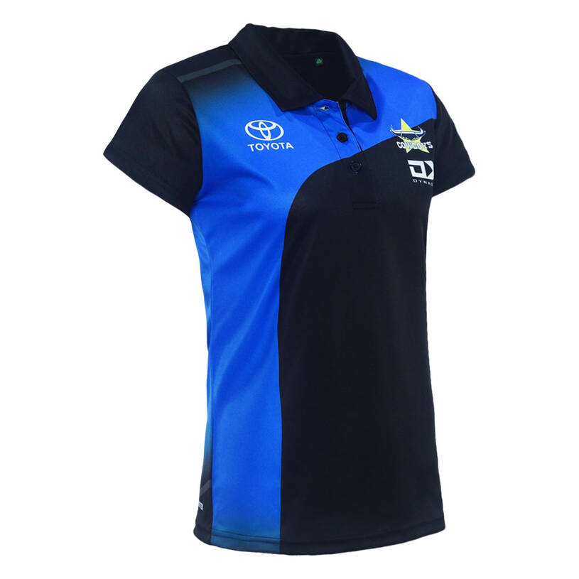 2024 Women's Polo - Black & Electric Blue2