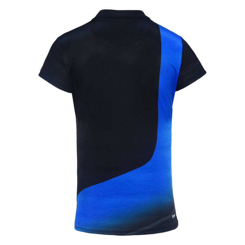 2024 Women's Polo - Black & Electric Blue3