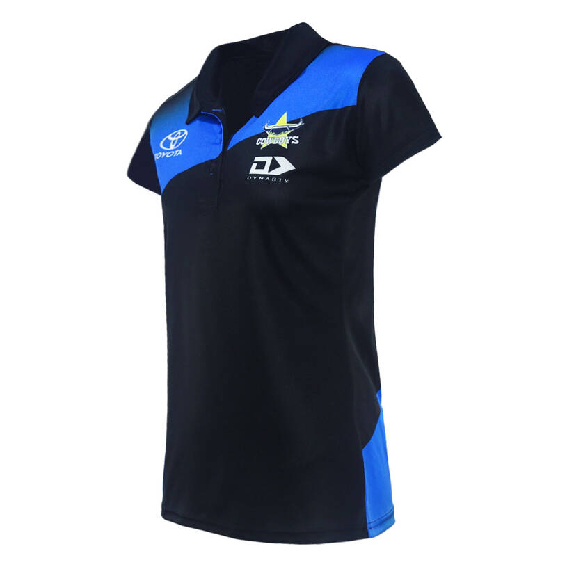 2024 Women's Polo - Black & Electric Blue1