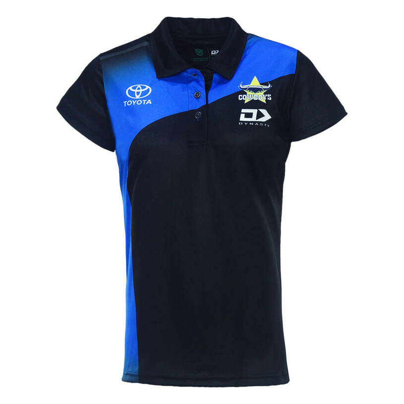 2024 Women's Polo - Black & Electric Blue0