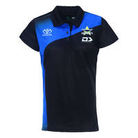 2024 Women's Polo - Black & Electric Blue0