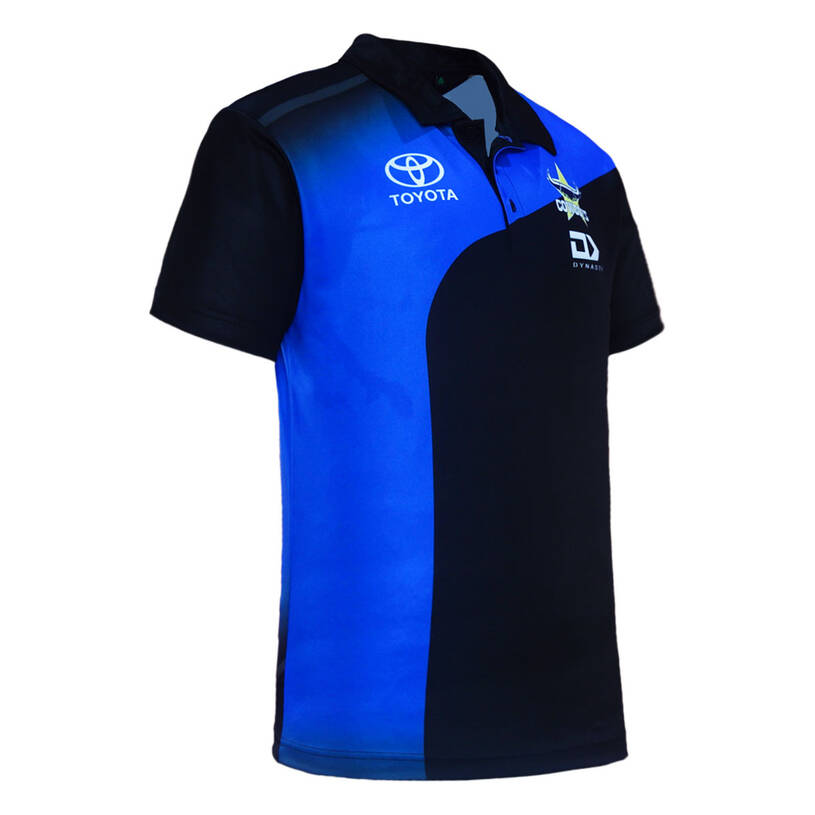 2024 Men's Polo - Black & Electric Blue2