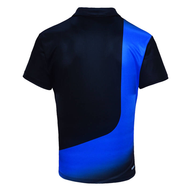 2024 Men's Polo - Black & Electric Blue3