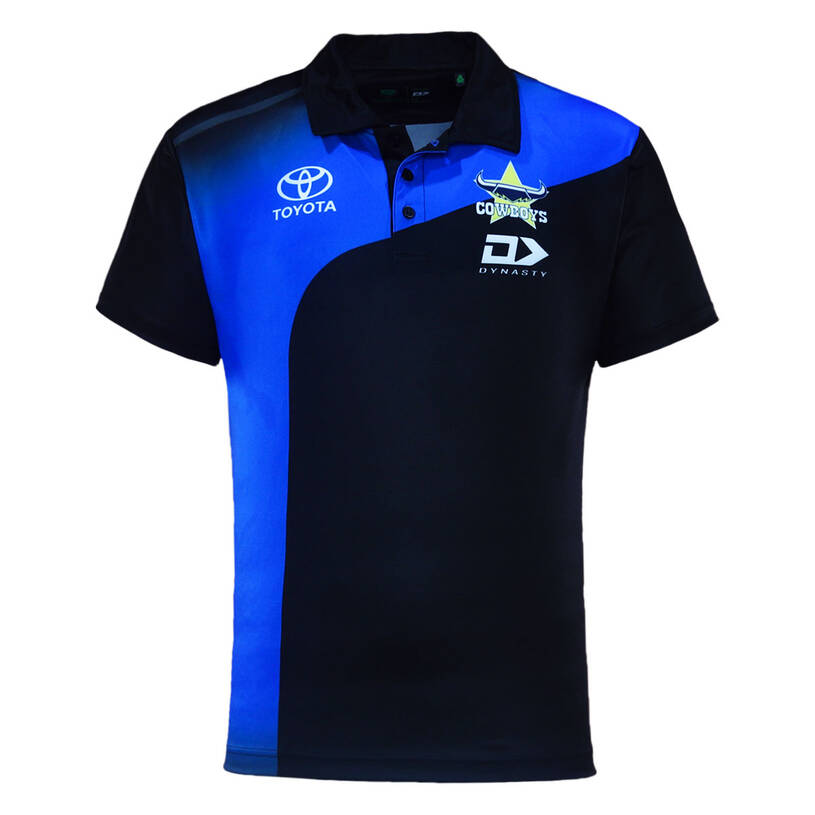 2024 Men's Polo - Black & Electric Blue0