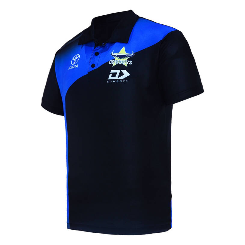 2024 Men's Polo - Black & Electric Blue1