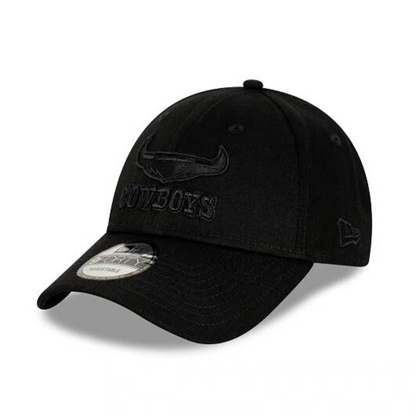 Cowboys New Era 9FORTY Snapback Black on Black Cap0