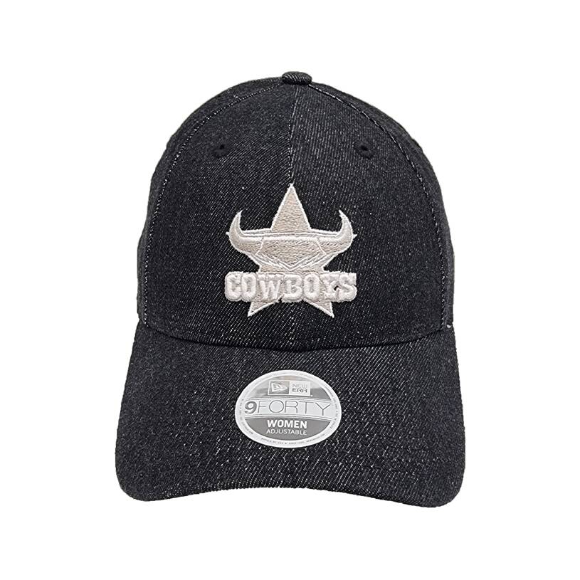 Cowboys New Era 9FORTY Womens Black Denim Cap0