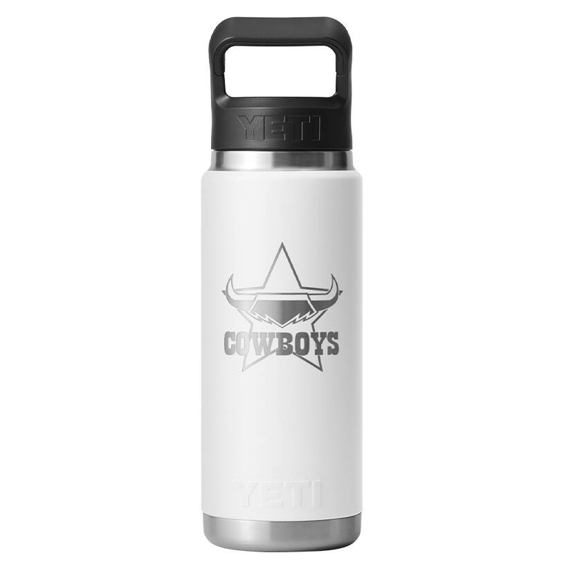 Cowboys YETI Rambler 26oz Straw Bottle - White0