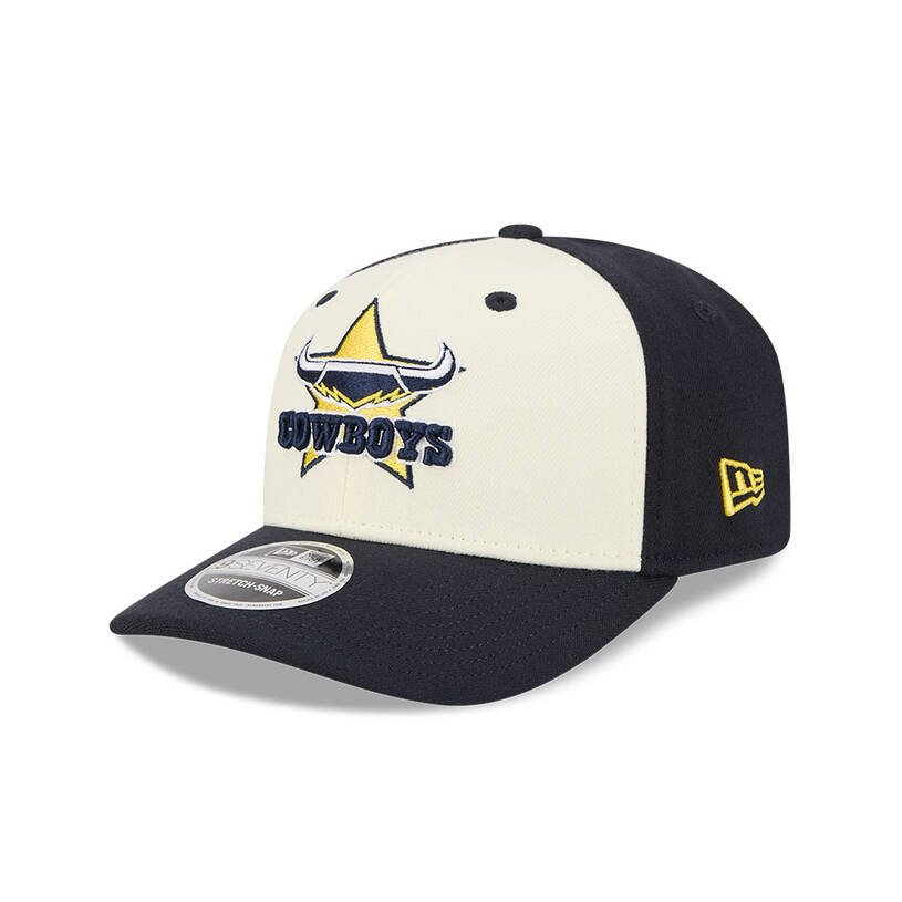 Cowboys New Era 9SEVENTY Stretch Snap Black & Cream Adjustable Cap0