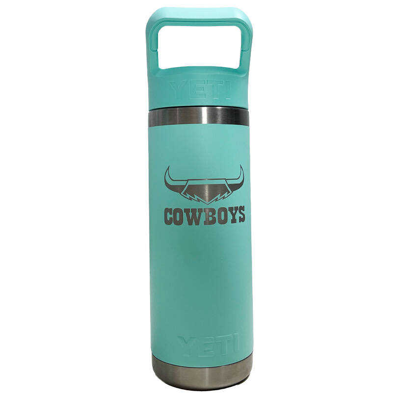 Cowboys YETI Rambler 18oz Straw Bottle - Seafoam0