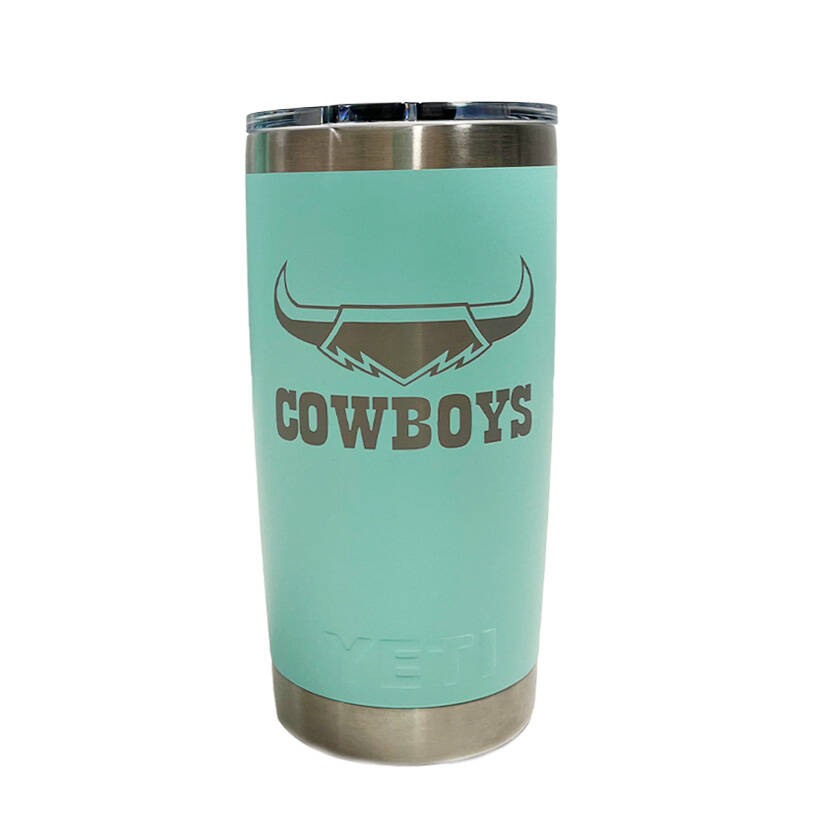 Cowboys YETI Rambler 20oz Tumbler - Seafoam0