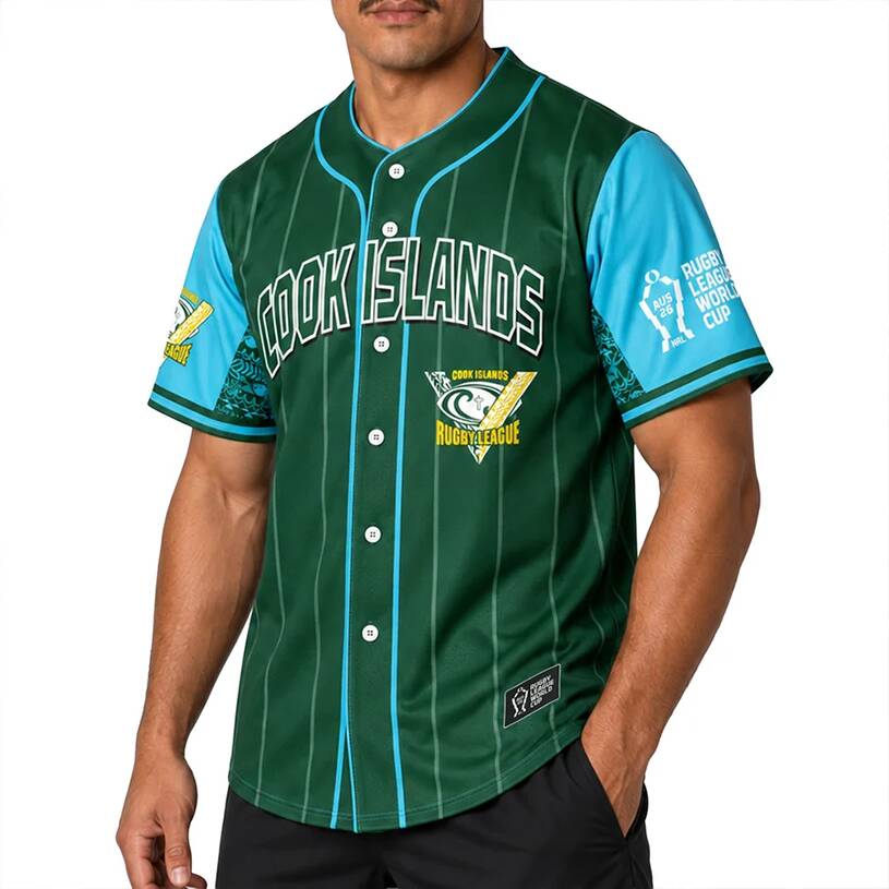 RLWC26 Youth Baseball Shirt - Cook Islands1