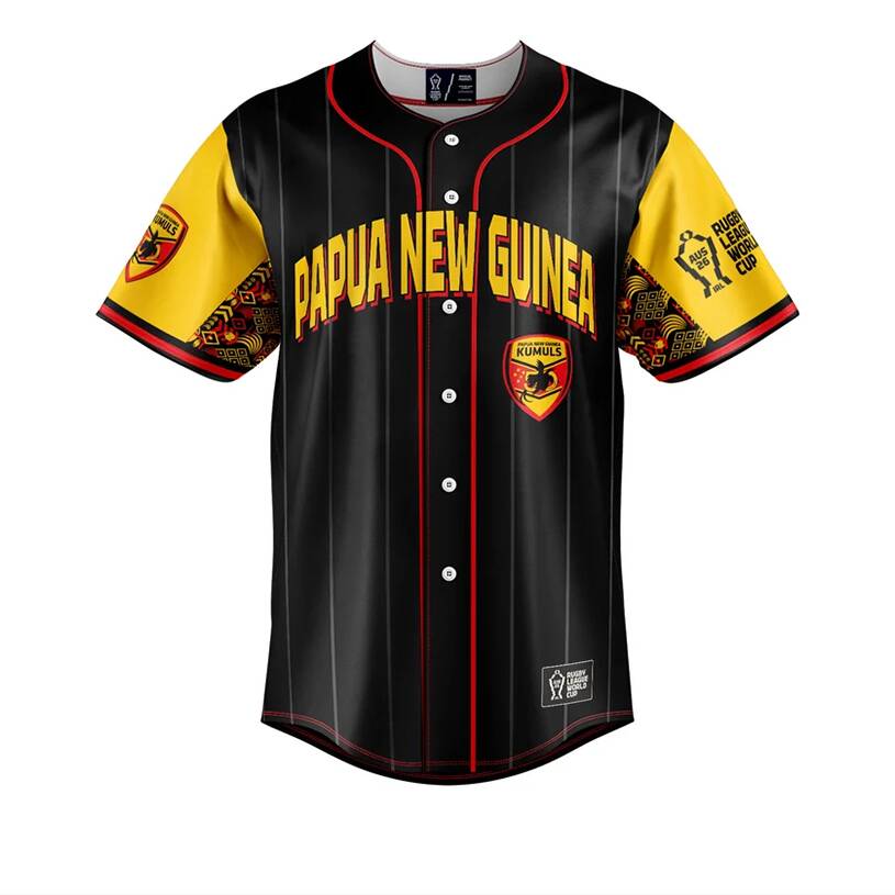 RLWC26 Adult Baseball Shirt - Papua New Guinea0