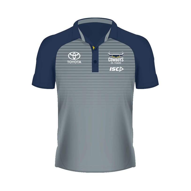 2020 Kids Media Polo - Grey/Navy0