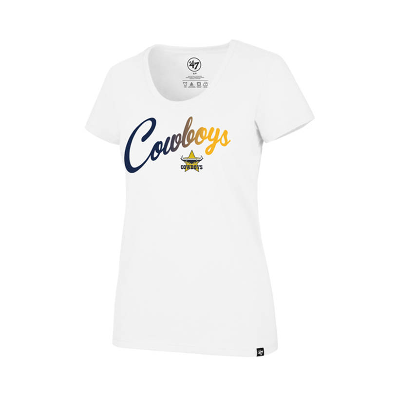 Ladies Brand 47 White Wash Scoop Tee0